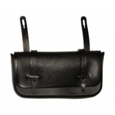 Saddle bag,  strap closure - 26 PVC fekete csomagolva