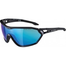 Sunglasses Alpina S-Way CM+ - frame black matt.lenses blue mirror