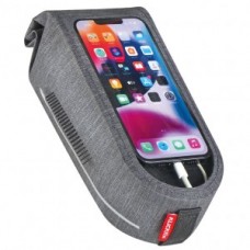 Frame bag KLICKfix Phone waterproof - grey 9x7.5x21cm 1l incl. Duo adapter
