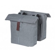 Double bag Basil City - grey melee 30x18x49cm