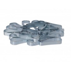 Trouser clips - bag w. 10 pairs galvanised