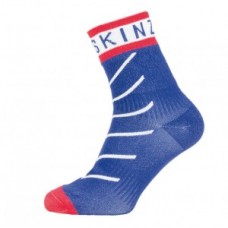 Socks SealSkinz Thin Pro Ankle Hydrost. - size L (43-46) blue/white/red waterproof