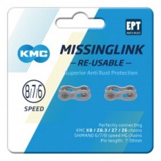 MissingLink KMC 7/8R EPT silver - 2 pieces for chain 7.3mm C78EPTR73