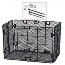 Shopping basket foldable  firm assembly - 32x18x23cm black close-meshed