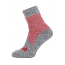 Socks SealSkinz All Weather ankle - size L (43-46)  red/grey
