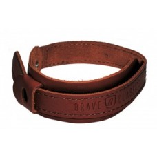 Trouser strap Brave Classics - genuine leather brown w. reflect. appl.