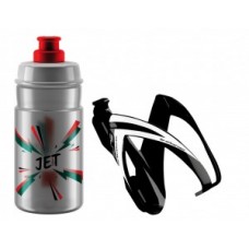 Bottle JET + cage CEO Elite kit - 350ml white/orange black/white gloss