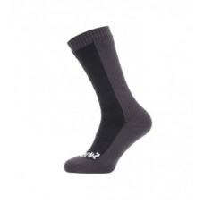 Socks SealSkinz Cold Weather mid - size S (36-38) black/grey