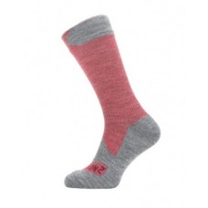 Socks SealSkinz All Weather mid length - size L (43-46) red/grey