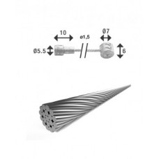 XLC brake inner cable - 4 000mm Ø 1.5mm incl. 2 nipples