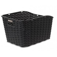 Rear basket Basil Weave WP - 35x26x24cm black plastic