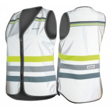 Safety vest Wowow Lucy Full Reflect. - white w. zip size  XXL