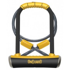Onguard U-lock w. cable and bracket - Pitbull DT 8005 115 x 230 Ø 14 mm
