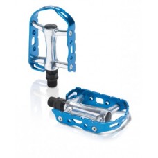 XLC MTB-Pedal Ultralight V PD-M15 - Alu, ezüst / kék, w / o Reflektor