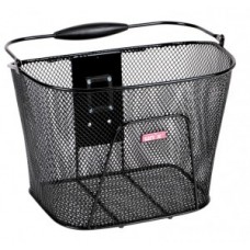 Front basket Un`x  Ricco - black 35x29x25 mm close meshed