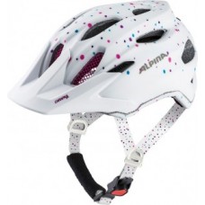 Bicycle helmet Alpina Carapax JR - fehér polka pontok mérete 51-56cm