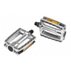 Alu pedal Ergotec 658 XXL - ezüst / szürke, 9/16 &quot;, fényvisszaverőkkel