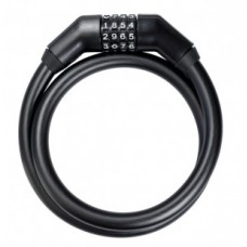 Combination cable lockTrelock85cm, Ø15mm - KS 360/85/15 black w. mount