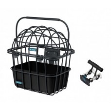 FW pet basket Luna - aluminium 30x38x43cm w. handlebar m.