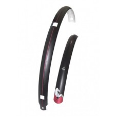 Mudguard set E-Curana 26" - 2015 silver 50mm wide m.cable routing