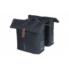 Double bag Basil City MIK - black 30x18x49cm 28-32l