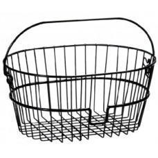 Front basket Klickfix Standard - 41x19x30cm black wide meshed