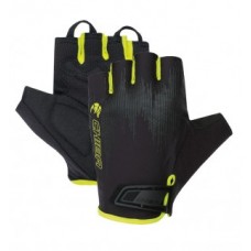 Gloves Chiba Frequence Road short - s. M / 8, fekete / neonyellow