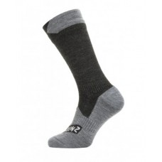 Socks SealSkinz All Weather mid length - size M (39-42)  black/grey