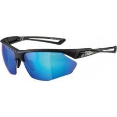 Sunglasses Alpina Nylos HR - frame black matt lenses blue mirror.S3