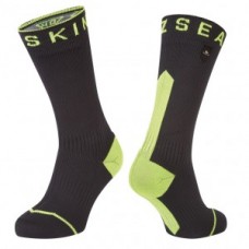Socks SealSkinz Briston - black/neon yellow size M