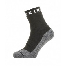 Socks SealSkinz Warm Weather Soft Touch - size M (39-42) ankle length black/grey