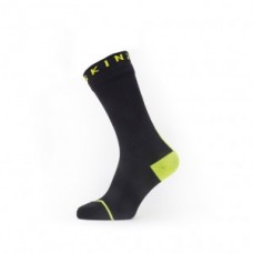 Socks SealSkinz Briston - black/neon yellow size XL