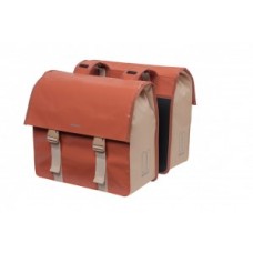 Double bag Basil Urban Load - terra red/rose 40.5x17.5x46cm 48-53l