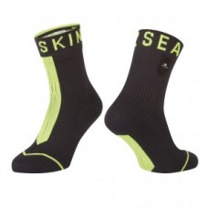 Socks SealSkinz Dunton - black/neon yellow size L