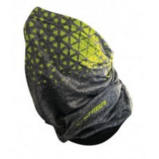 Chiba multifunctional scarf Sommer - dark grey/neon yellow