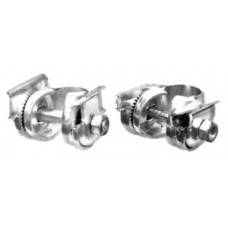 Saddle clamp for round spring rail - chrome pack of 10
