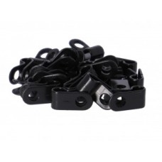 Bowden cable clamp 856 black - f. 5mm cable  25 pcs. in a poly bag