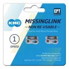 MissingLink KMC 3/32" ML Z1 eHX NR - 2 pieces for chain 7.8mm EPT silver