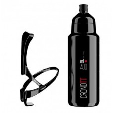 Bottle und Halter Elite Crono TT - black carbon mount Areo bottle 400ml