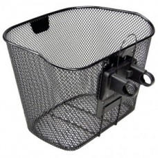 Fixed basket KLICKfix - 33x26x25cm black close-meshed