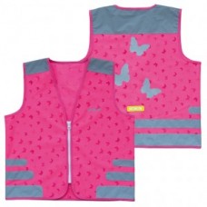 Safety vest Wowow Nutty Jacket - for kids pink with refl. straps size L