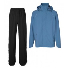 Cycling rain suit Basil Hoga unisex - horizon blue size XL