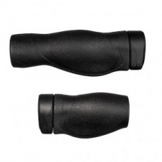 Handlebar grips Herrmans Clik Comfort - 123/90mm Ø 22mm black pair
