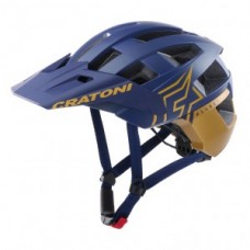 Helmet Cratoni AllSet Pro (MTB) - size M/L (58-61cm) blue/gold matt