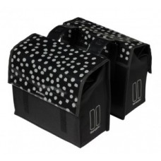 Double bag Basil Urban Load S - vízálló fekete / fényvisszaverő 25 Ltr