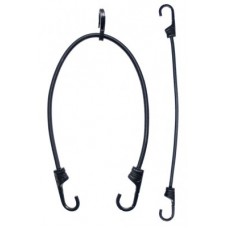 Tensioning strap 600mm incl. 2 plast.h. - 600mm black 2 fixed hooks