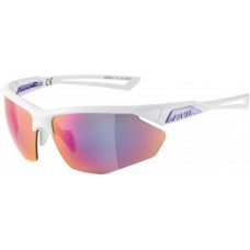 Sunglasses Alpina Nylos HR - frame white purple lenses purple mirror