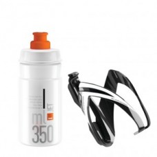 Bottle+ Halter Elite Kit Ceo - 350ml white/orange+ black/white gloss