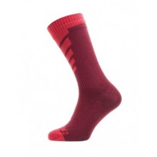 Socks SealSkinz Warm Weather mid length - size S (36-38) red waterproof