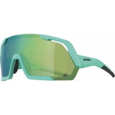 Sunglasses Alpina Rocket Q-Lite - Rahm.turqu. matt glass green mirror cat3